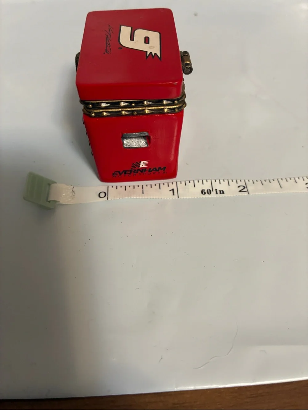 Boyd’s Bears Nascar #9 Red Trinket Toolbox Mini Bear Figure tool shelf